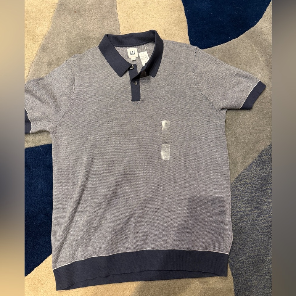 GAP Men's Birdseye Sweater Polo
